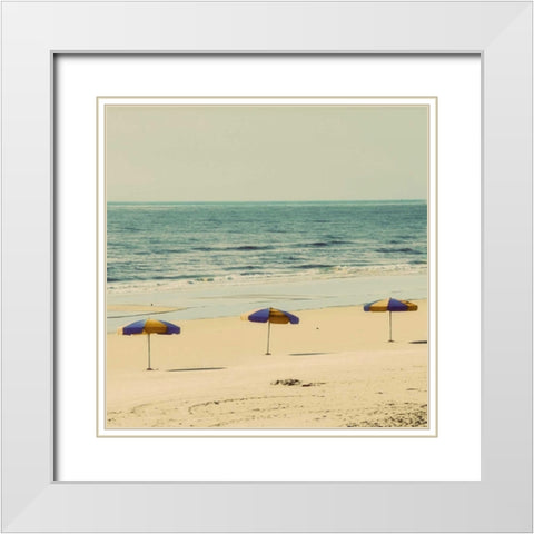 Beach Trip II White Modern Wood Framed Art Print with Double Matting by Peck, Gail