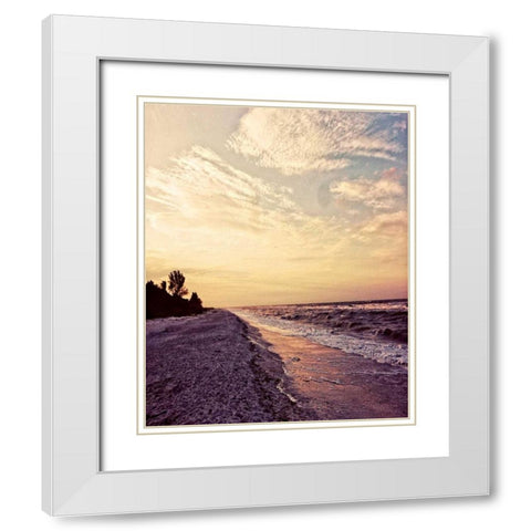 Crashing Waves White Modern Wood Framed Art Print with Double Matting by Peck, Gail