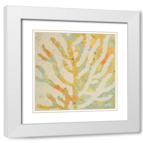 Coral Vision I White Modern Wood Framed Art Print with Double Matting by Loreth, Lanie