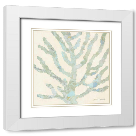 Coral Vision on Cream II White Modern Wood Framed Art Print with Double Matting by Loreth, Lanie