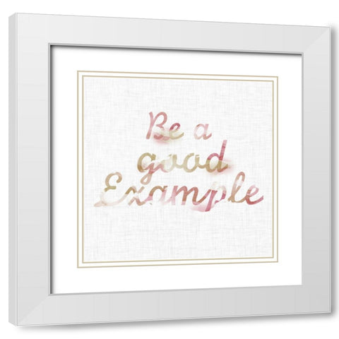 Linen Watercolors I White Modern Wood Framed Art Print with Double Matting by SD Graphics Studio