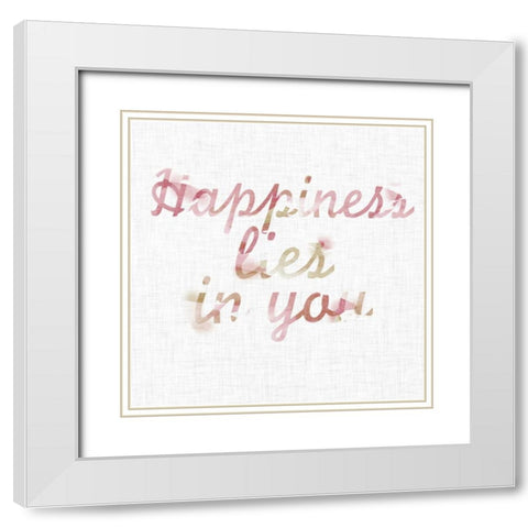 Linen Watercolors II White Modern Wood Framed Art Print with Double Matting by SD Graphics Studio