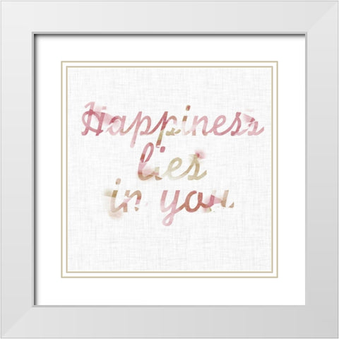 Linen Watercolors II White Modern Wood Framed Art Print with Double Matting by SD Graphics Studio