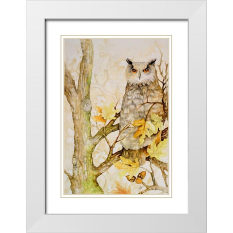 Mystic Woodland II White Modern Wood Framed Art Print with Double Matting by Gaynor, Janice