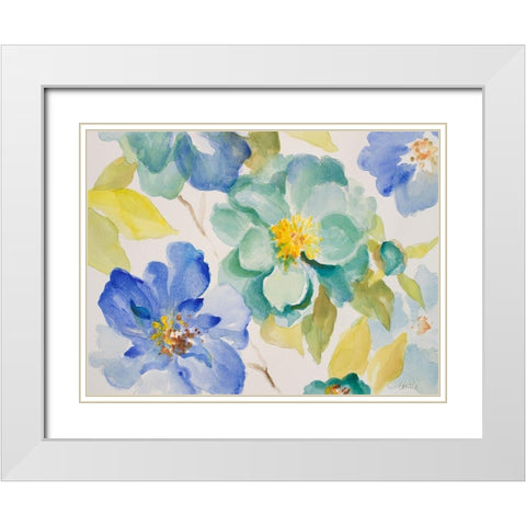 Floral Delicate I White Modern Wood Framed Art Print with Double Matting by Loreth, Lanie