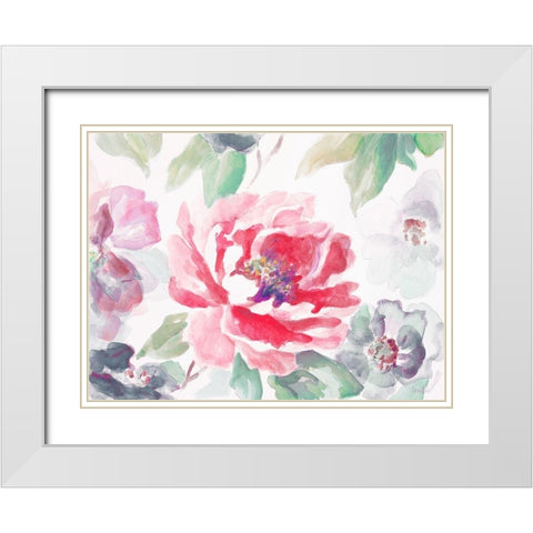 Floral Delicate Spring White Modern Wood Framed Art Print with Double Matting by Loreth, Lanie