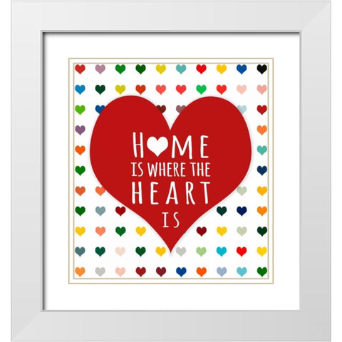 Home is Where White Modern Wood Framed Art Print with Double Matting by Lake, Shelley