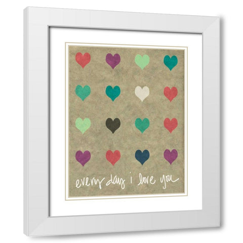 Everyday Love White Modern Wood Framed Art Print with Double Matting by Lake, Shelley