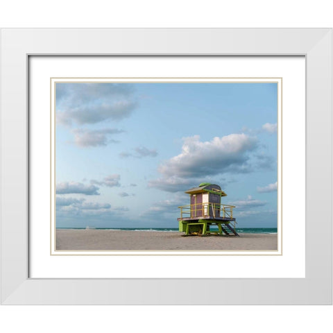 12th Street White Modern Wood Framed Art Print with Double Matting by Lake, Shelley