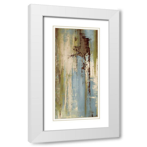 The Blue and Green Ones II White Modern Wood Framed Art Print with Double Matting by Pinto, Patricia