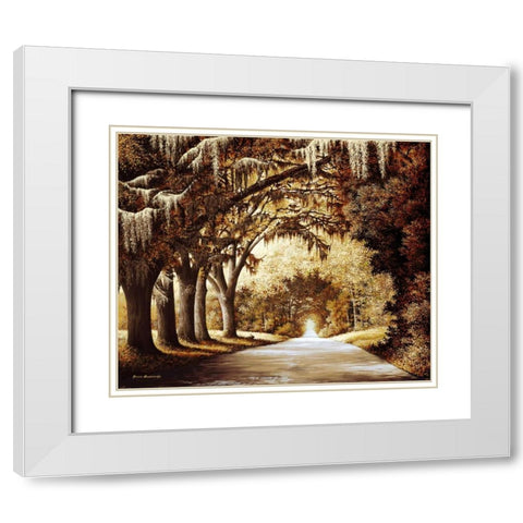 Down The Autumn Rabbit Hole White Modern Wood Framed Art Print with Double Matting by Nawrocke, Bruce