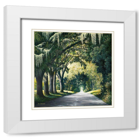 Down the Rabbit Hole Square White Modern Wood Framed Art Print with Double Matting by Nawrocke, Bruce