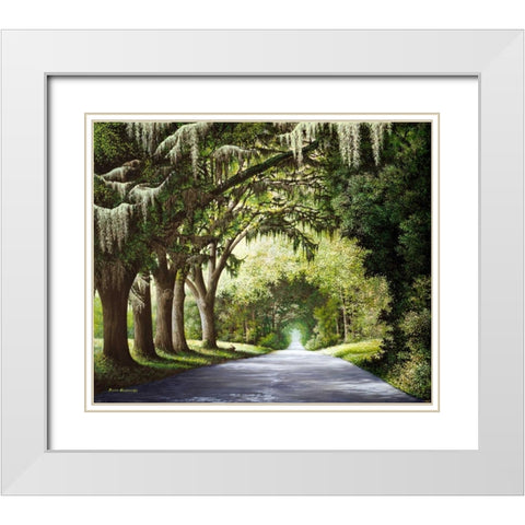 Down The Rabbit Hole White Modern Wood Framed Art Print with Double Matting by Nawrocke, Bruce
