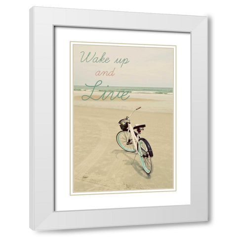 Wake Up White Modern Wood Framed Art Print with Double Matting by Peck, Gail