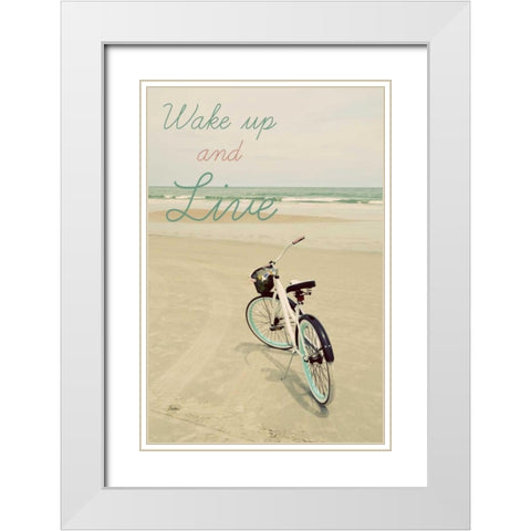 Wake Up White Modern Wood Framed Art Print with Double Matting by Peck, Gail