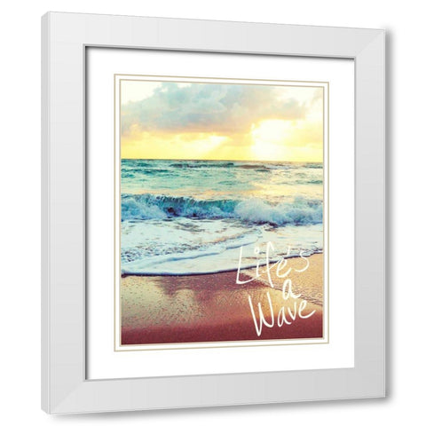 Lifes a Wave White Modern Wood Framed Art Print with Double Matting by Peck, Gail