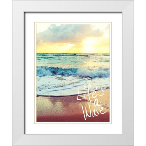 Lifes a Wave White Modern Wood Framed Art Print with Double Matting by Peck, Gail