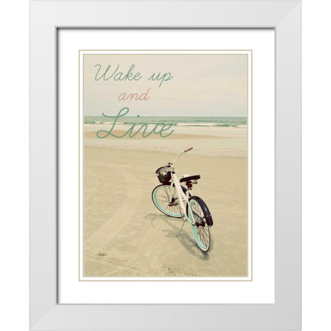 Wake Up Border White Modern Wood Framed Art Print with Double Matting by Peck, Gail