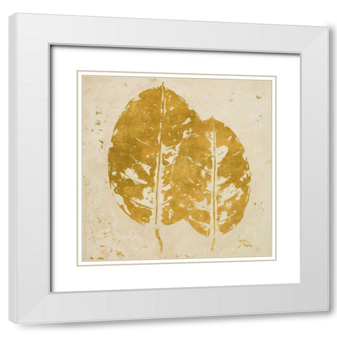 The Gold Ones II White Modern Wood Framed Art Print with Double Matting by Pinto, Patricia