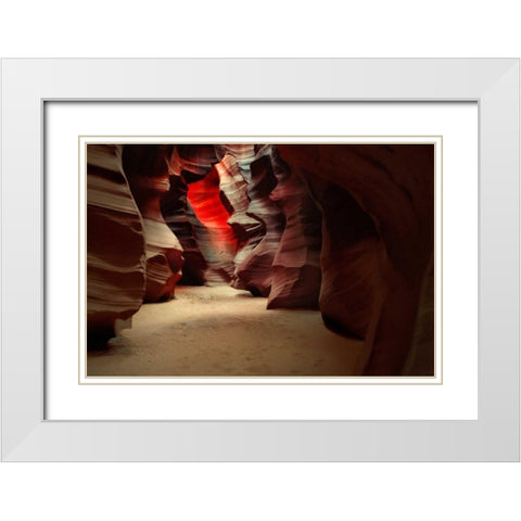 Slot White Modern Wood Framed Art Print with Double Matting by Lake, Shelley