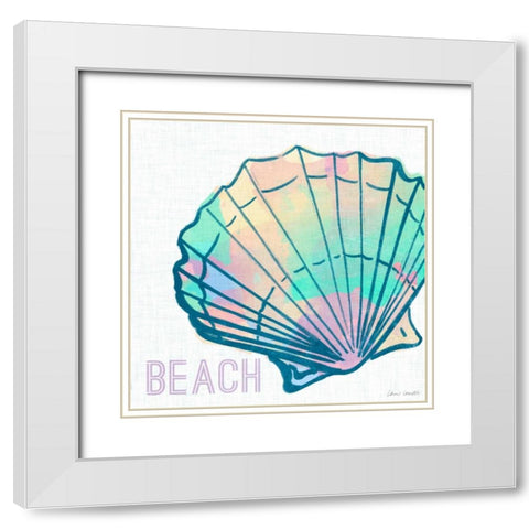 Beach Shell White Modern Wood Framed Art Print with Double Matting by Loreth, Lanie