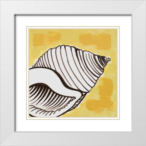 Modern Shell II White Modern Wood Framed Art Print with Double Matting by Loreth, Lanie