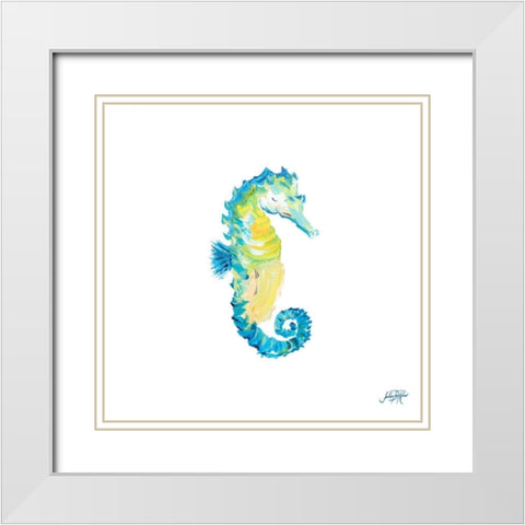 Sea Creatures III White Modern Wood Framed Art Print with Double Matting by DeRice, Julie