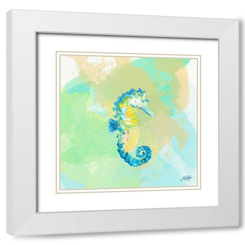 Watercolor Sea Creatures III White Modern Wood Framed Art Print with Double Matting by DeRice, Julie