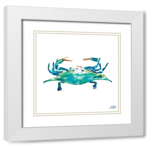 Sea Creatures I White Modern Wood Framed Art Print with Double Matting by DeRice, Julie