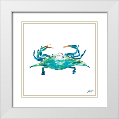 Sea Creatures I White Modern Wood Framed Art Print with Double Matting by DeRice, Julie
