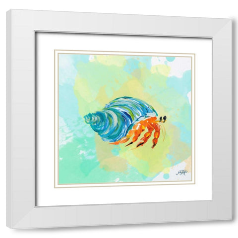 Watercolor Sea Creatures II White Modern Wood Framed Art Print with Double Matting by DeRice, Julie