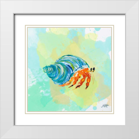 Watercolor Sea Creatures II White Modern Wood Framed Art Print with Double Matting by DeRice, Julie