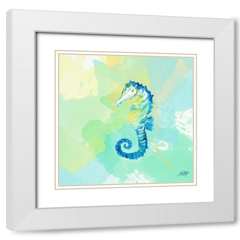 Watercolor Sea Creatures IV White Modern Wood Framed Art Print with Double Matting by DeRice, Julie