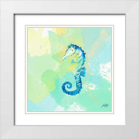 Watercolor Sea Creatures IV White Modern Wood Framed Art Print with Double Matting by DeRice, Julie