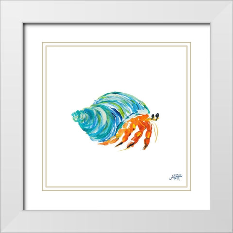 Sea Creatures II White Modern Wood Framed Art Print with Double Matting by DeRice, Julie