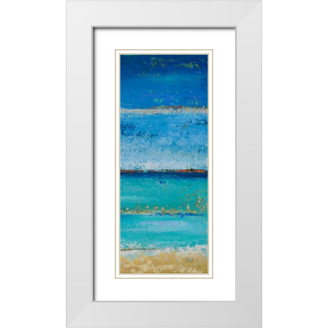 The Sea Panel II White Modern Wood Framed Art Print with Double Matting by Pinto, Patricia