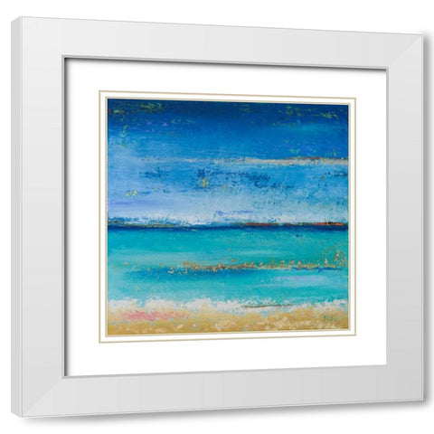 The Sea White Modern Wood Framed Art Print with Double Matting by Pinto, Patricia
