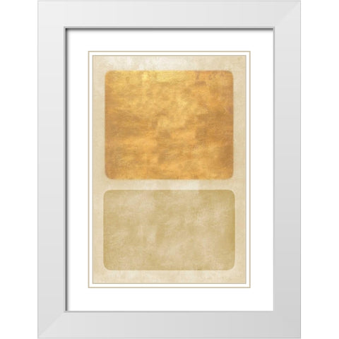 Gold and Cream White Modern Wood Framed Art Print with Double Matting by Lake, Shelley