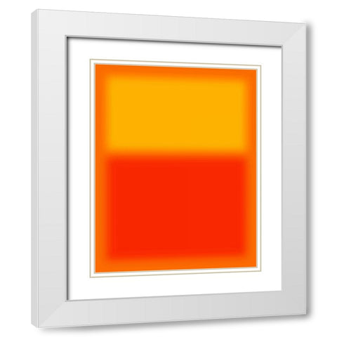 Orange and Red White Modern Wood Framed Art Print with Double Matting by Lake, Shelley