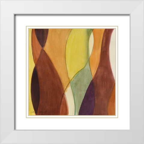 Coalescing Autumn III White Modern Wood Framed Art Print with Double Matting by Loreth, Lanie