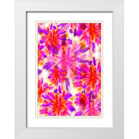 Sun Burst White Modern Wood Framed Art Print with Double Matting by Biscardi, Nicholas