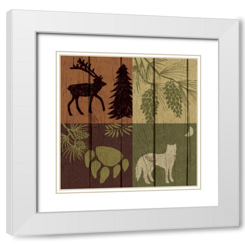 Lodge Four Pack II White Modern Wood Framed Art Print with Double Matting by Biscardi, Nicholas
