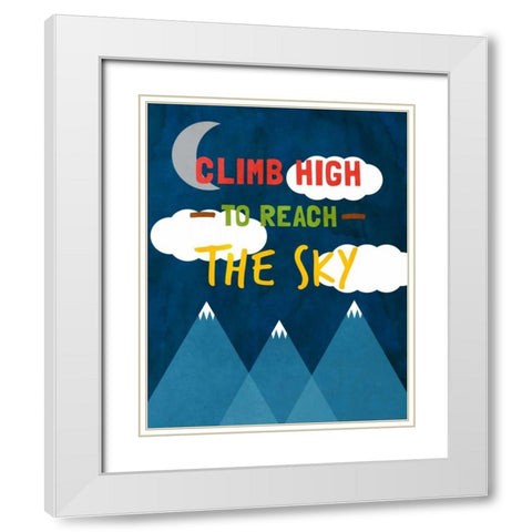 Sky and Trails II White Modern Wood Framed Art Print with Double Matting by SD Graphics Studio