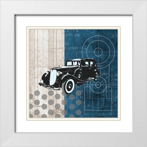 Classy Ride I White Modern Wood Framed Art Print with Double Matting by Marcon, Michael