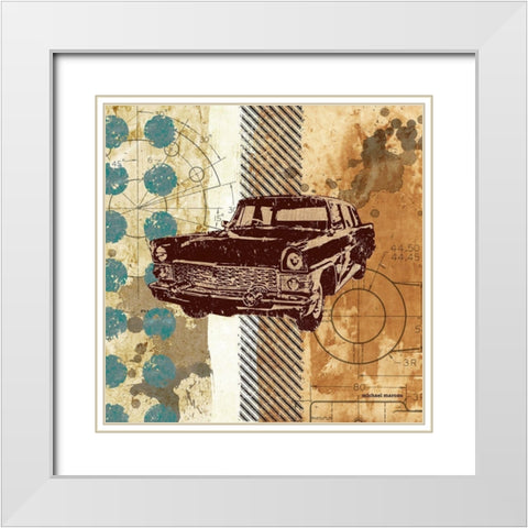 Retro Ride II White Modern Wood Framed Art Print with Double Matting by Marcon, Michael