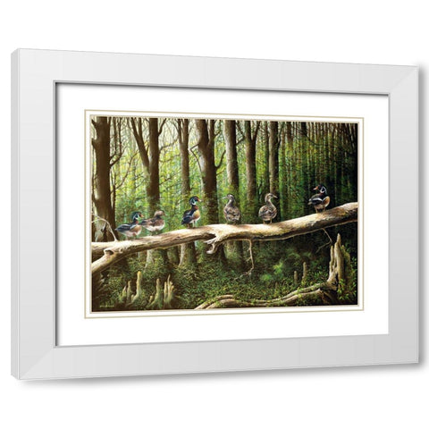 Pairing Up White Modern Wood Framed Art Print with Double Matting by Nawrocke, Bruce
