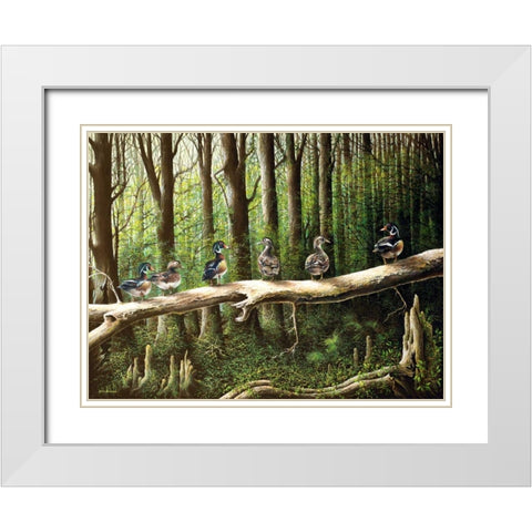 Pairing Up White Modern Wood Framed Art Print with Double Matting by Nawrocke, Bruce