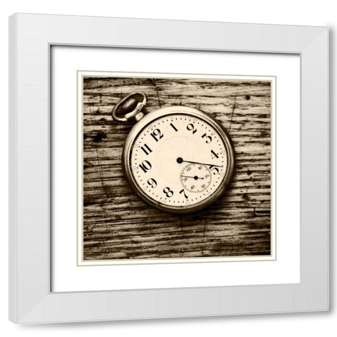 Old Lost Time White Modern Wood Framed Art Print with Double Matting by Peck, Gail