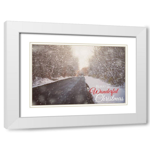 Wonderful Christmas White Modern Wood Framed Art Print with Double Matting by Poynter, Kelly