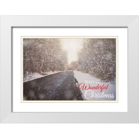 Wonderful Christmas White Modern Wood Framed Art Print with Double Matting by Poynter, Kelly